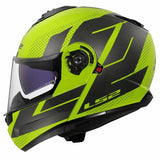 LS2 FF908 STROBE II CODE CASCO DE MOTO H-V AMARILLO GRIS