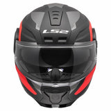 LS2 FF902 SCOPE II DURIA CASCO DE MOTO NEGRO ROJO