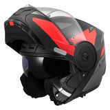 LS2 FF902 SCOPE II DURIA CASCO DE MOTO NEGRO ROJO
