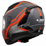 LS2 FF353 RAPID II FLITZ MATT ORANGE GREY