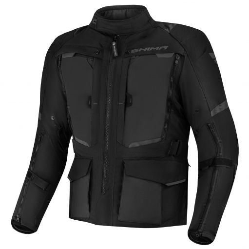 SHIMA hero 2.0 hombre negro textil Adventure Touring Chaqueta de moto
