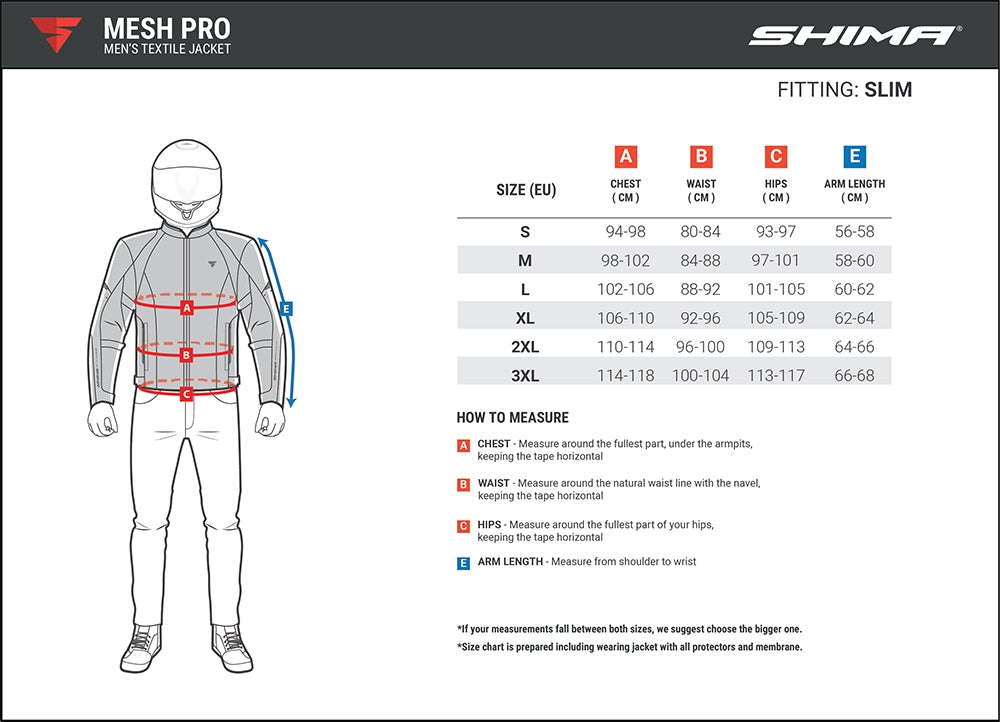 SHIMA MESH PRO JACKET BLACK/WHITE - SECURTEX MOTOR S.L (t/a MaximoMoto)