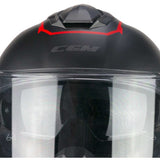 CGM 360G KAD RIDE Integral Moto Torismo Casco Negro Rojo Mate