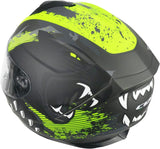 CGM 320T NEUTRON PANTHER Moto Integral Casco Negro Fluo Amarillo Mate