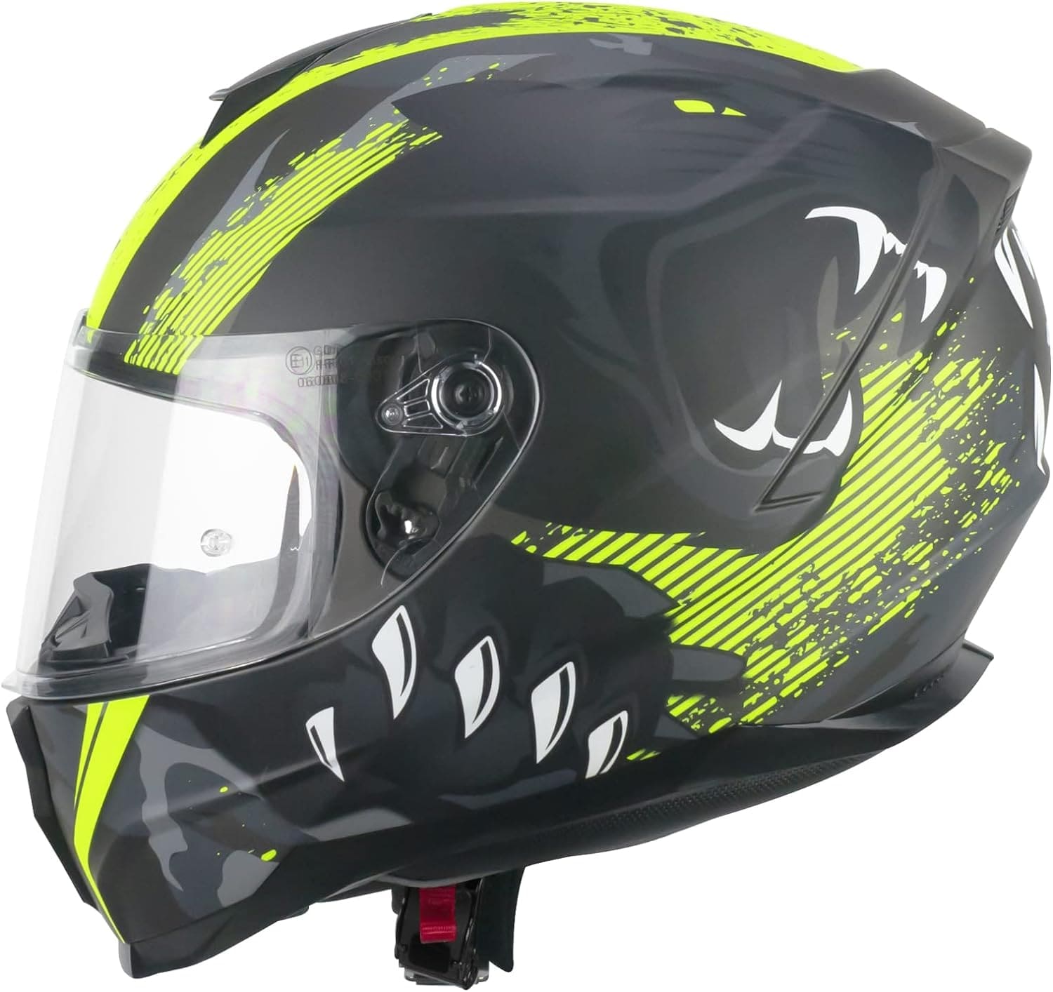 CGM 320T NEUTRON PANTHER Moto Integral Casco Negro Fluo Amarillo Mate