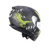 CGM 320T NEUTRON PANTHER Moto Integral Casco Negro Fluo Amarillo Mate