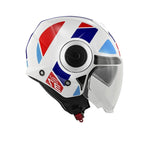 KAPPA KV37 EVO Carcasa Scooter Estilo Casco Blanco Azul Rojo - CASCO