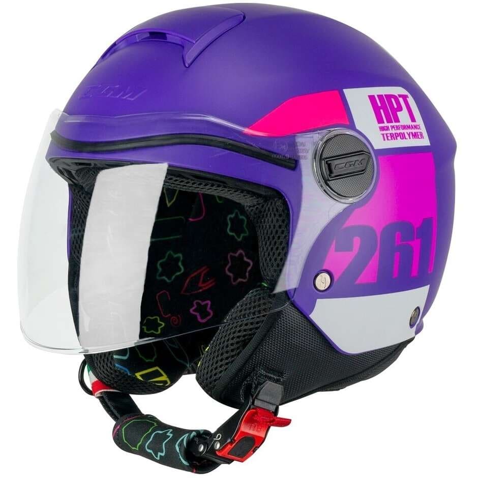 CGM 261X MINI SIGN Jet Casco Morado Rosa