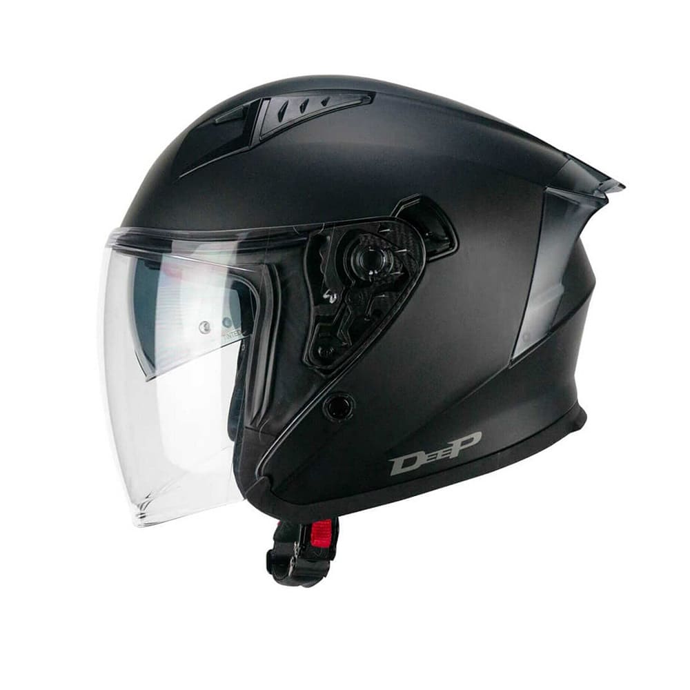 CGM 127A DEEP MONO Cara Abierta Jet Casco Negro Mate