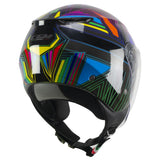 CGM 126S IPER DISCO Urban Moto Casco Verde Grafito Fucsia