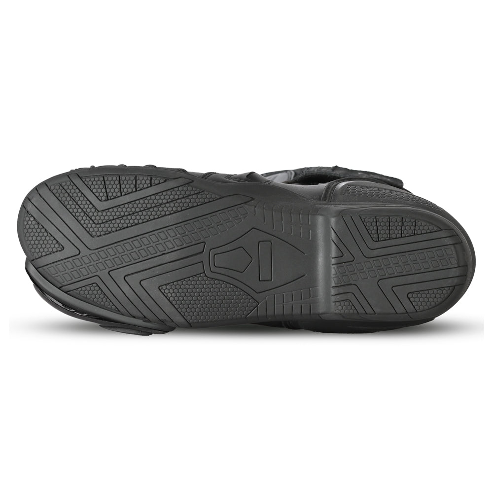SHUA - Botas Piel Super Tech Negro/Rojo-Maximo Moto