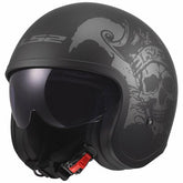 LS2 OF599 SPITFIRE II WILLY CASCO DE MOTO NEGRO GRIS