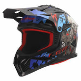 LS2 MX708 FAST II ZOMBIE CASCO DE MOTO NEGRO ROJO AZUL