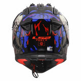 LS2 MX708 FAST II ZOMBIE CASCO DE MOTO NEGRO ROJO AZUL