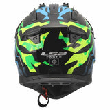 LS2 MX708 FAST II GROTESK CASCO DE MOTO AZUL ROSA VERDE
