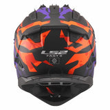 LS2 MX708 FAST II GROTESK CASCO DE MOTO PÚRPURA NARANJA