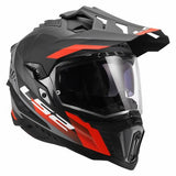 LS2 MX701 EXPLORER HEXA CASCO DE MOTO NEGRO ROJO GRIS