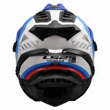 LS2 MX701 EXPLORER HEXA CASCO DE MOTO BLANCO AZUL ROJO