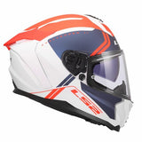 LS2 FF817 CHALLENGER II TITAN CASCO DE MOTO BLANCO AZUL ROJO