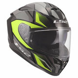 LS2 FF817 CHALLENGER II VIPER CASCO DE MOTO GRIS H-V AMARILLO