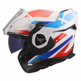 LS2 FF901 ADVANT X CASCO MODULAR DE MOTO NOVA BLANCO AZUL RED