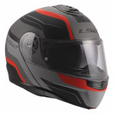 LS2 FF908 STROBE II MONZA CASCO DE MOTO NEGRO GRIS ROJO