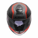 LS2 FF908 STROBE II MONZA CASCO DE MOTO NEGRO GRIS ROJO
