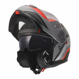 LS2 FF908 STROBE II MONZA CASCO DE MOTO NEGRO GRIS ROJO