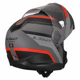 LS2 FF908 STROBE II MONZA CASCO DE MOTO NEGRO GRIS ROJO