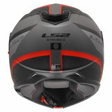 LS2 FF908 STROBE II MONZA CASCO DE MOTO NEGRO GRIS ROJO