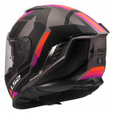 LS2 FF818 STORM III SPORTY CASCO DE MOTO GRIS PÚRPURA