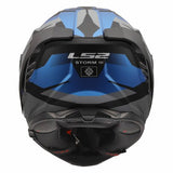 LS2 FF818 STORM III KOMAI CASCO DE MOTO NEGRO AZUL