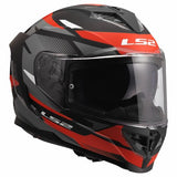 LS2 FF818 STORM III KOMAI CASCO DE MOTO NEGRO ROJO