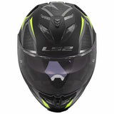LS2 FF818 STORM III DYNAMO CASCO DE MOTO NEGRO H-V AMARILLO