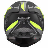 LS2 FF818 STORM III DYNAMO CASCO DE MOTO NEGRO H-V AMARILLO