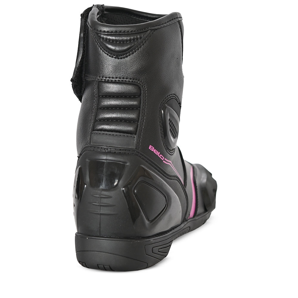 BELA - Botas Piel Faster 2.0 Lady Negro/Rosa - SECURTEX MOTOR S.L (t/a MaximoMoto)
