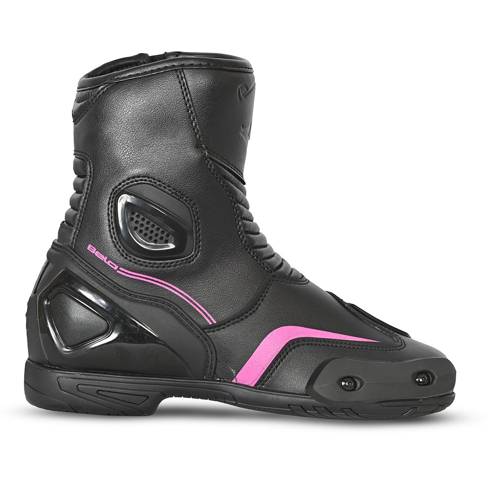 BELA - Botas Piel Faster 2.0 Lady Negro/Rosa - SECURTEX MOTOR S.L (t/a MaximoMoto)
