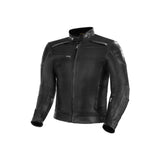 Shima Blake Vintage Urban Moto Verano Chaqueta De Cuero Negro