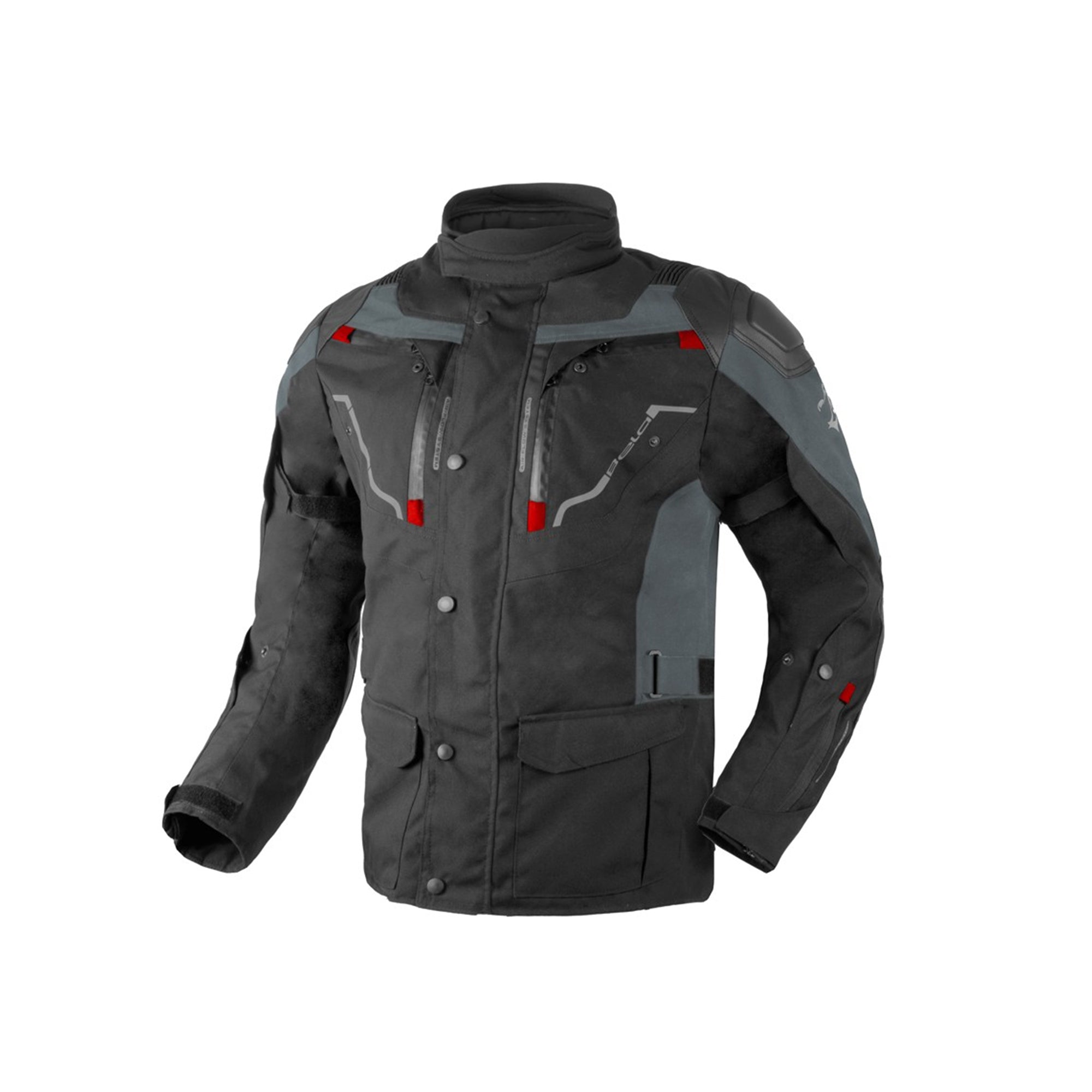 BELA - Chaqueta Textil Nordic 4 Negro/Gris/Rojo - SECURTEX MOTOR S.L (t/a MaximoMoto)