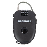 OXFORD - Retractable Combination Cable Lock 75cm Black - SECURTEX MOTOR S.L (t/a MaximoMoto)