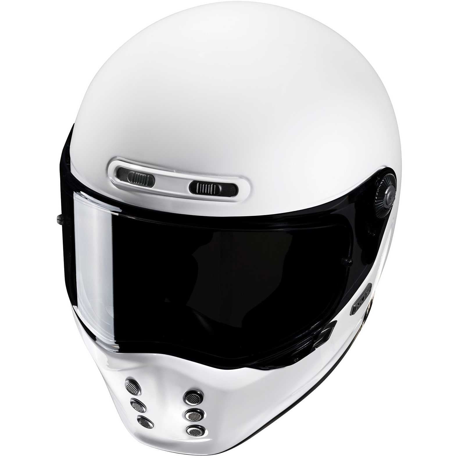 Casco Integral HJC V10 Racing Moto Blanco