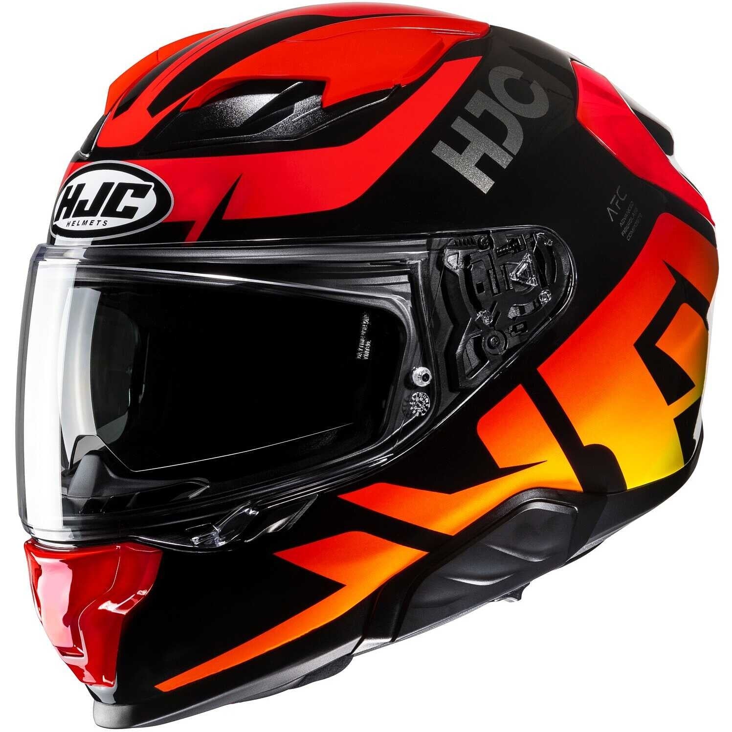 HJC F71 BARD MC1 Moto Turismo deportivo Casco Integral negro rojo