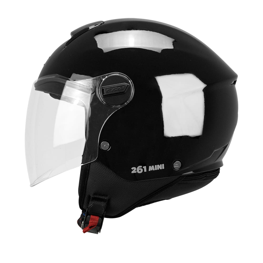 Vista lateral del casco de motocicleta mono CGM 261A Mini