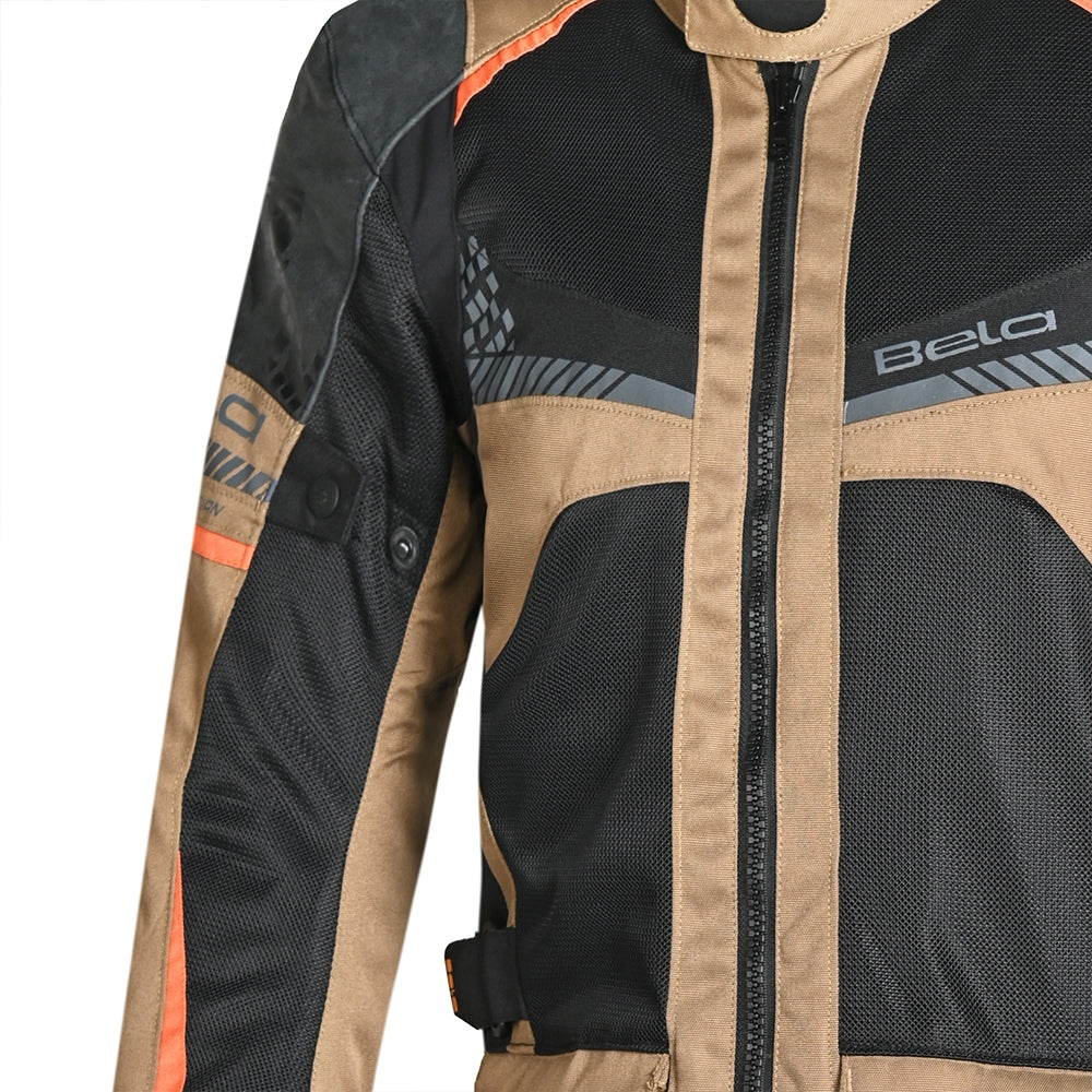 BELA - Chaqueta Textil Onsaker Arena/Negro/Naranja - SECURTEX MOTOR S.L (t/a MaximoMoto)