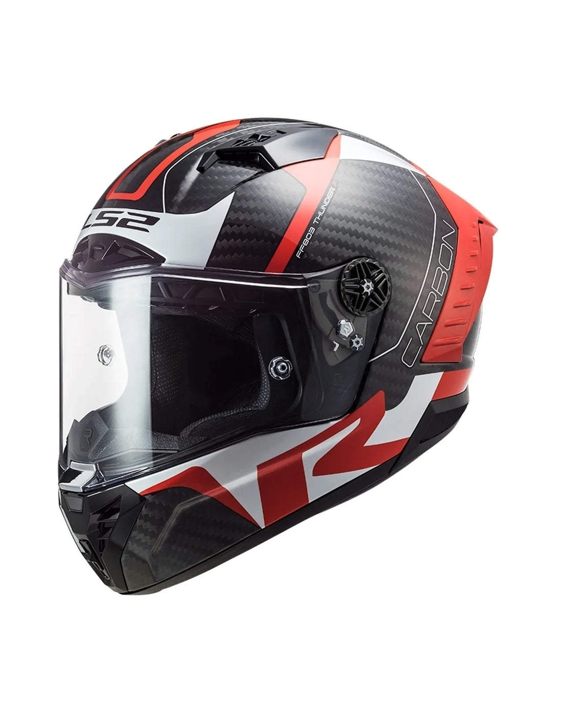 LS2 FF805 THUNDER C RACING1 GL.RED WHITE - SECURTEX MOTOR S.L (t/a MaximoMoto)
