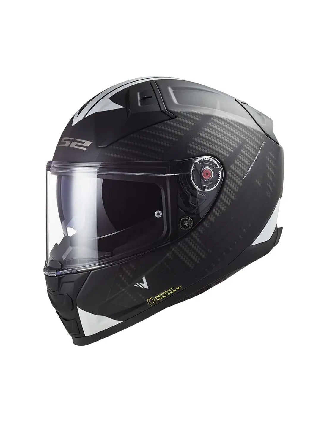 LS2 FF811 VECTOR II SPLITTER BLACK WHITE - SECURTEX MOTOR S.L (t/a MaximoMoto)