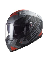 LS2 FF811 VECTOR II SPLITTER MATT TITANIUM RED - SECURTEX MOTOR S.L (t/a MaximoMoto)