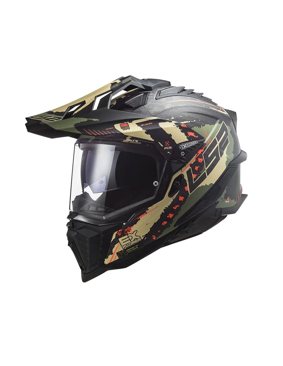 LS2 MX701 C EXPLORER EXTEND MATT MILITARY GREEN-06 - SECURTEX MOTOR S.L (t/a MaximoMoto)