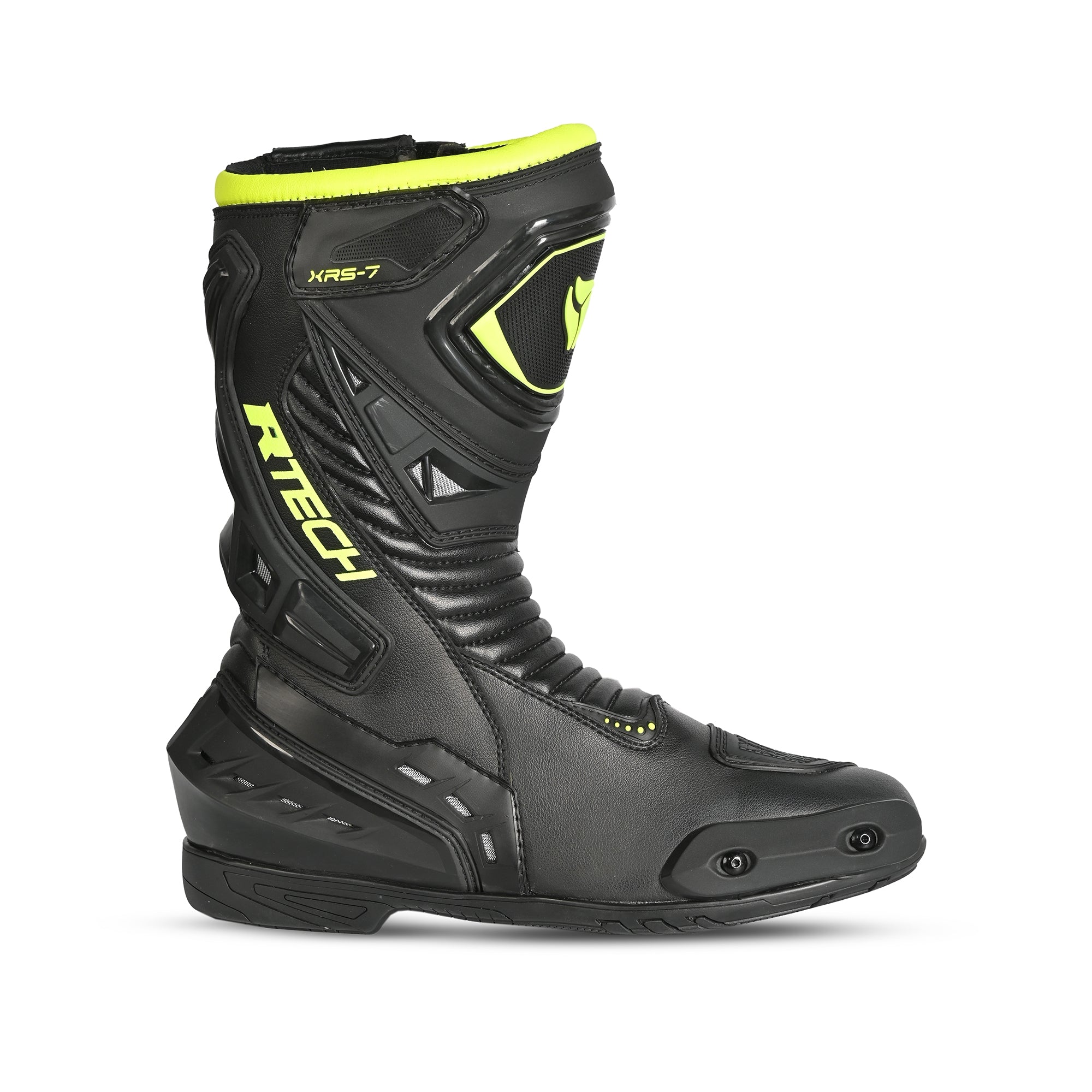 R-TECH - Botas Piel Tornado 2.0 Negro/Gris/Amarillo Fluor - SECURTEX MOTOR S.L (t/a MaximoMoto)