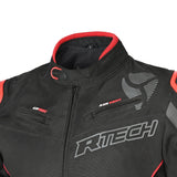 R-TECH Chaqueta Textil Knight Rider (Short) Negro/Antracita/Rojo - CHAQUETA